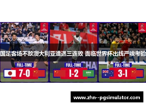 国足客场不敌澳大利亚遭遇三连败 面临世界杯出线严峻考验